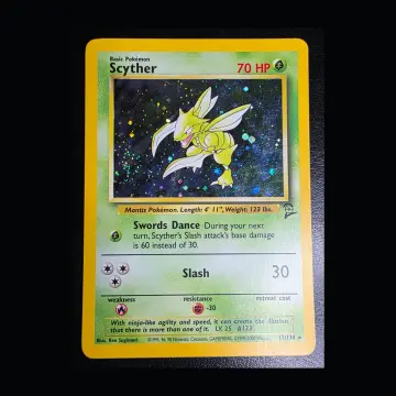 Referentieafbeelding Scyther 17/130 uit Base Set 2 Holo Excellent + conditie Pokémon kaart productfoto