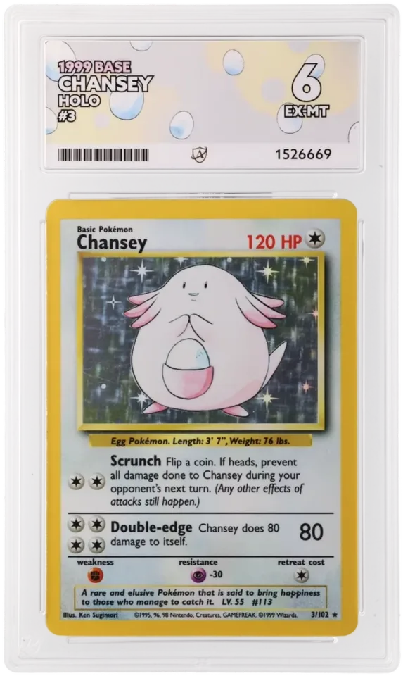 Chansey #3 uit Base Set Excellent + conditie productfoto