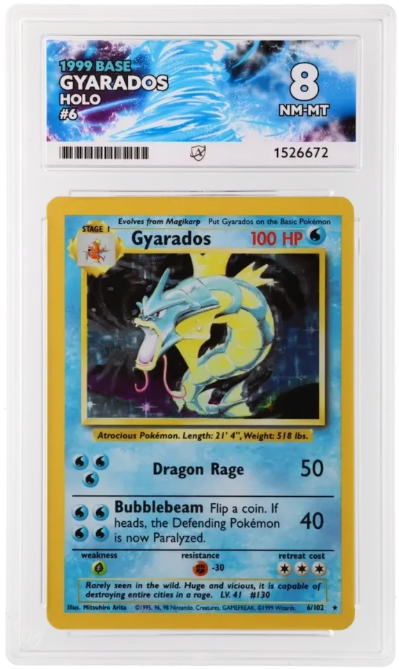 Gyarados #6 uit Base Set Mint conditie productfoto