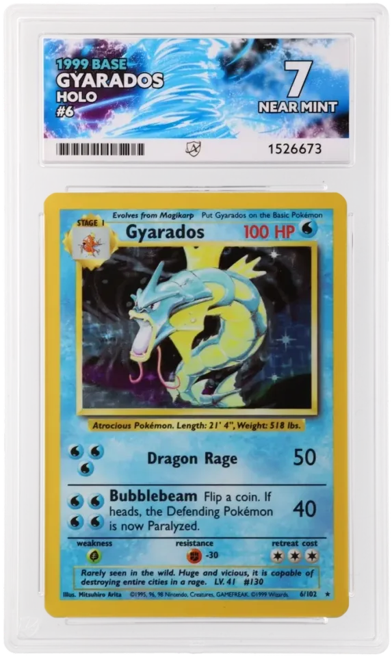Gyarados #6 uit Base Set Near Mint conditie productfoto