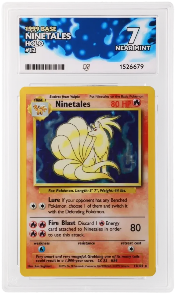 Ninetales #12 uit Base Set Near Mint conditie productfoto