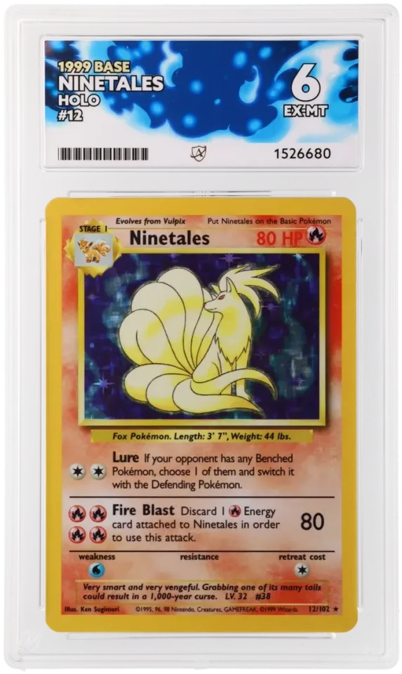 Ninetales #12 uit Base Set Excellent + conditie productfoto