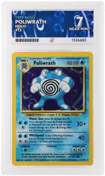 Referentieafbeelding Poliwrath 13/102 uit Base Set Holo Near Mint conditie Pokémon kaart productfoto
