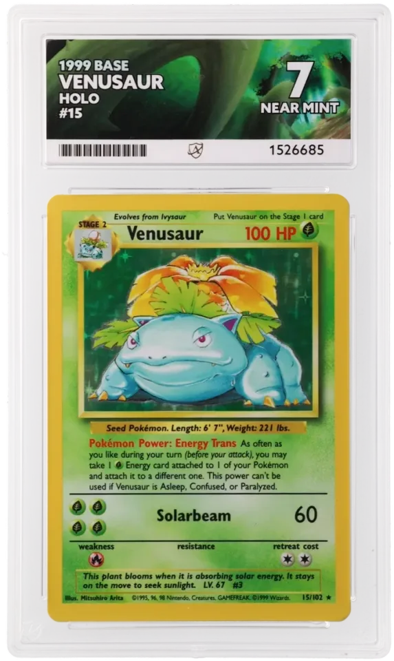 Venusaur #15 uit Base Set Near Mint conditie productfoto