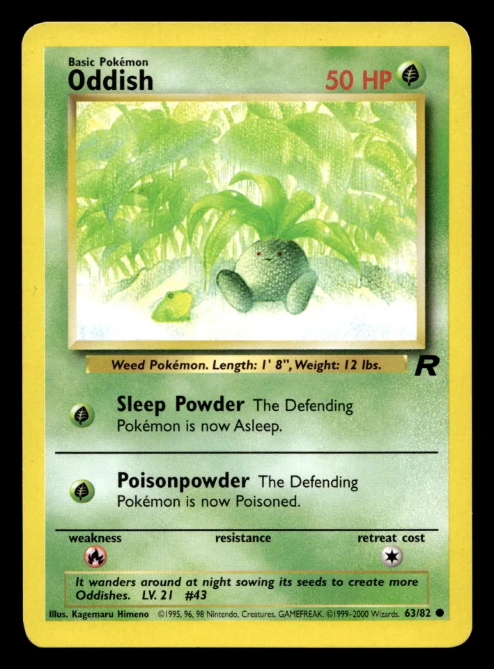 Oddish #63 uit Team Rocket Common Excellent conditie productfoto