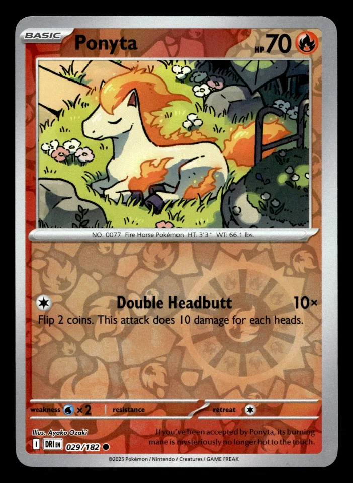 Ponyta #29 uit Destined Rivals Common Near Mint conditie productfoto