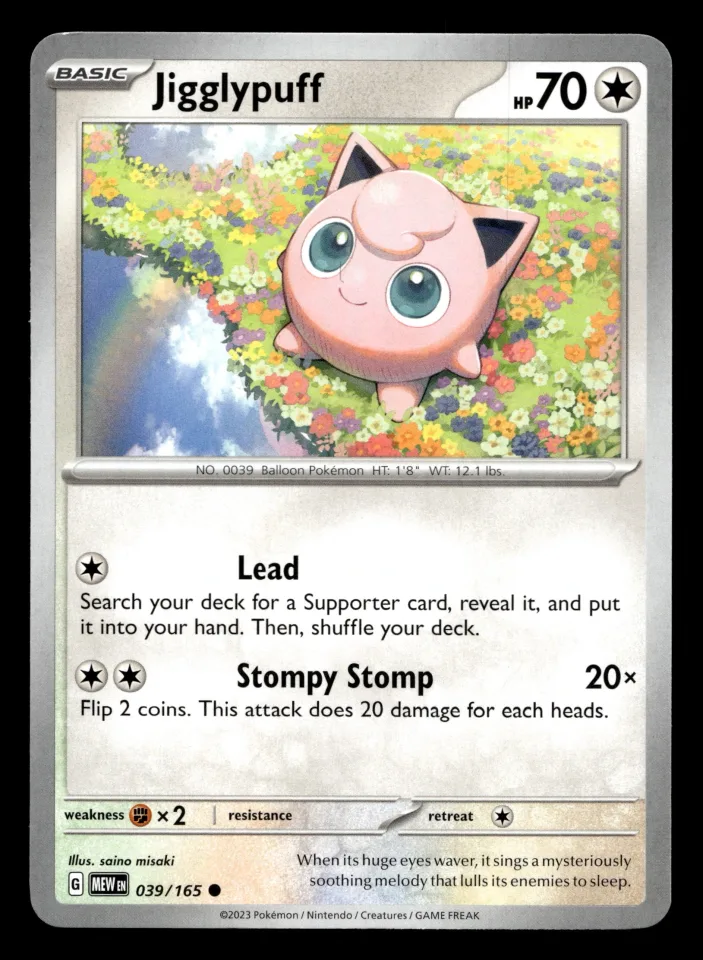 Jigglypuff #39 uit 151 Common Near Mint conditie productfoto