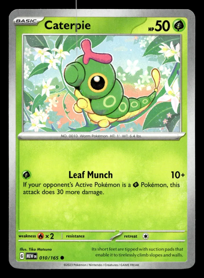Caterpie #10 uit 151 Common Near Mint conditie productfoto
