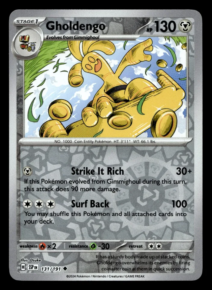 Gholdengo #131 uit Surging Sparks Uncommon Near Mint conditie productfoto