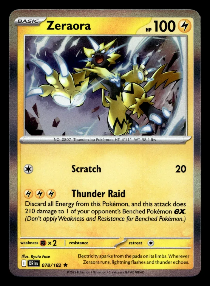 Zeraora #78 uit Destined Rivals Rare Near Mint conditie productfoto