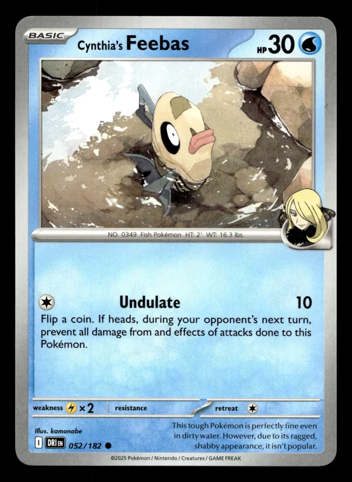 Cynthia's Feebas #52 uit Destined Rivals Common Near Mint conditie productfoto