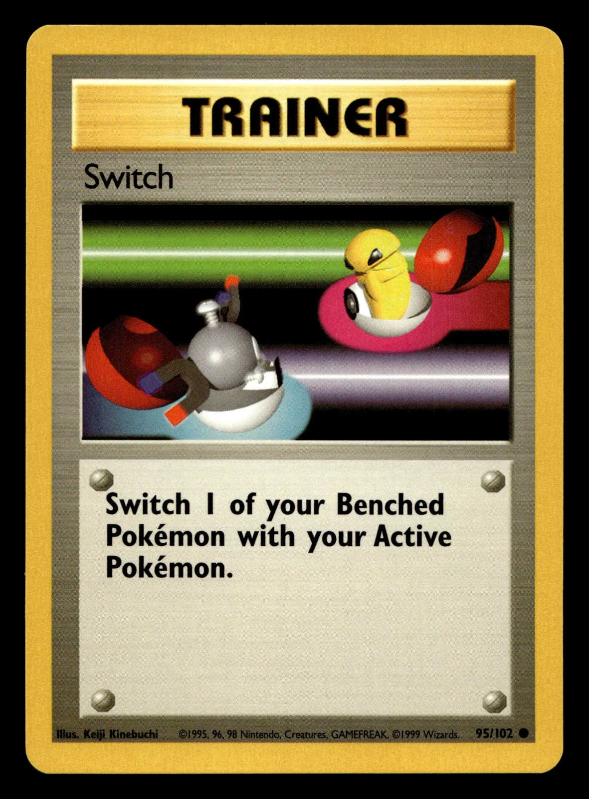 Voorkant Switch 95/102 uit Base Set Common Near Mint + conditie Pokémon kaart productfoto NM+ 2/2