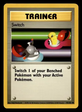 Voorkant Switch 95/102 uit Base Set Common Near Mint + conditie Pokémon kaart productfoto NM+ 2/2