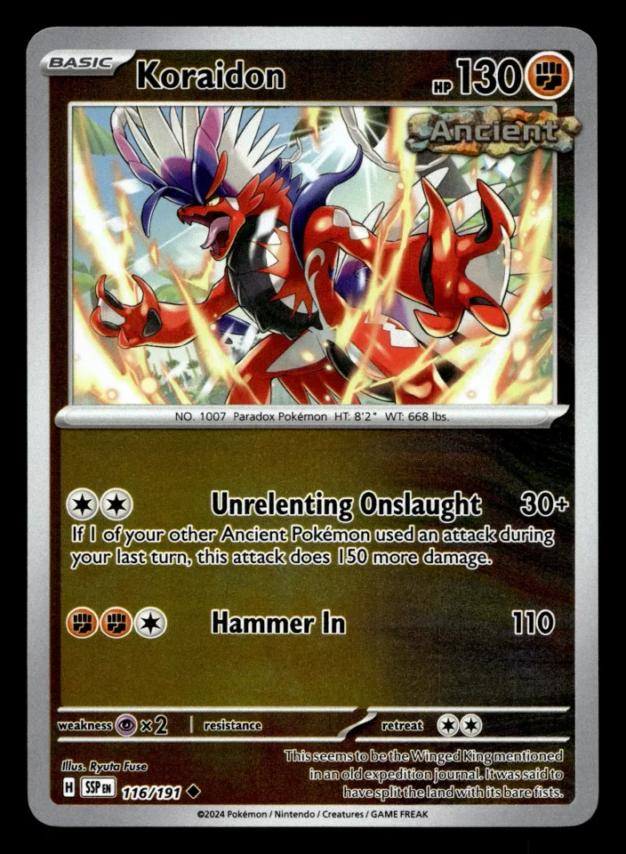 Koraidon #116 uit Surging Sparks Uncommon Near Mint conditie productfoto