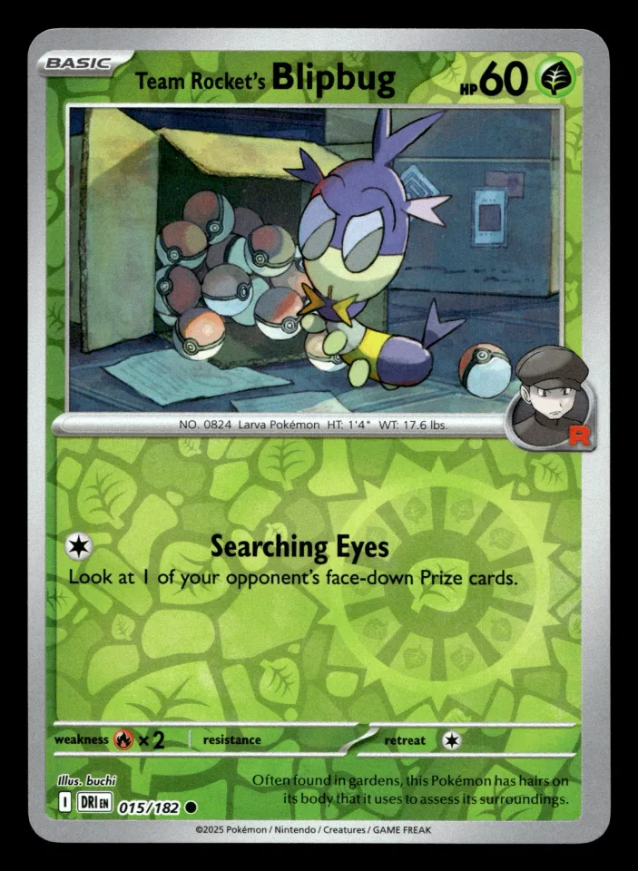Team Rocket's Blipbug #15 uit Destined Rivals Common Near Mint conditie productfoto