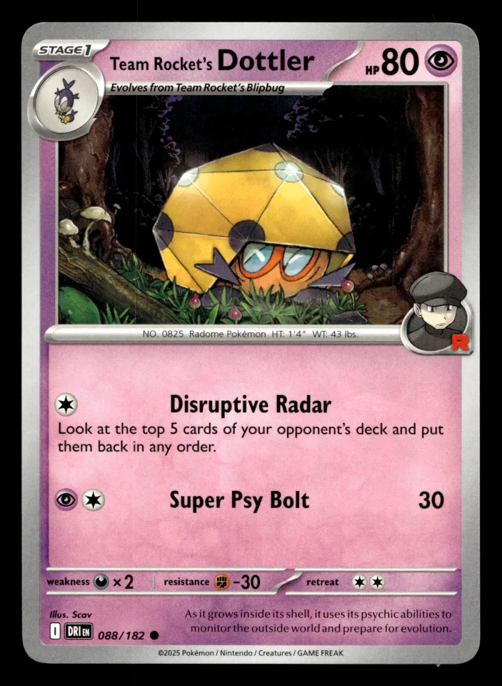 Team Rocket's Dottler #88 uit Destined Rivals Common Near Mint conditie productfoto
