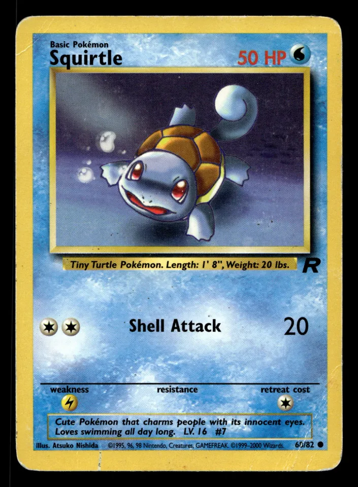 Squirtle #68 uit Team Rocket Common Light Played conditie productfoto