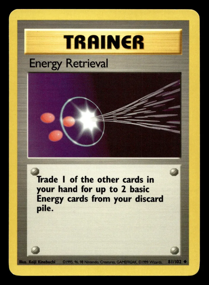 Energy Retrieval #81 uit Base Set Uncommon Excellent + conditie productfoto