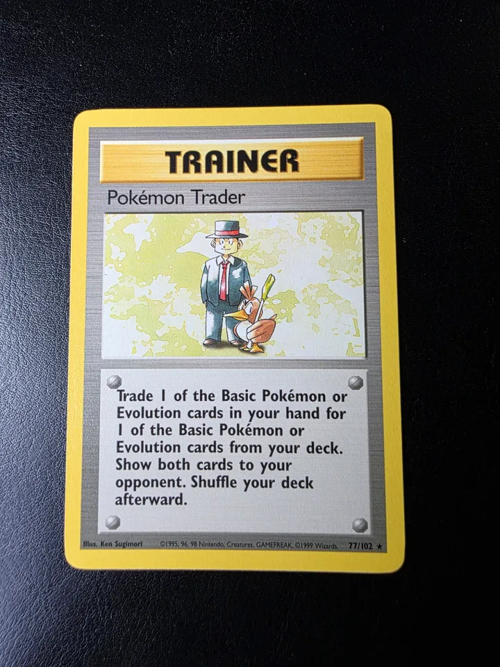 Pokémon Trader #77 uit Base Set Rare Near Mint conditie productfoto