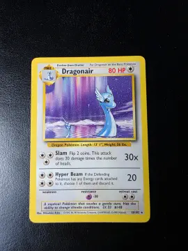 Voorkant Dragonair 18/102 uit Base Set Rare Near Mint conditie Pokémon kaart productfoto NM 1