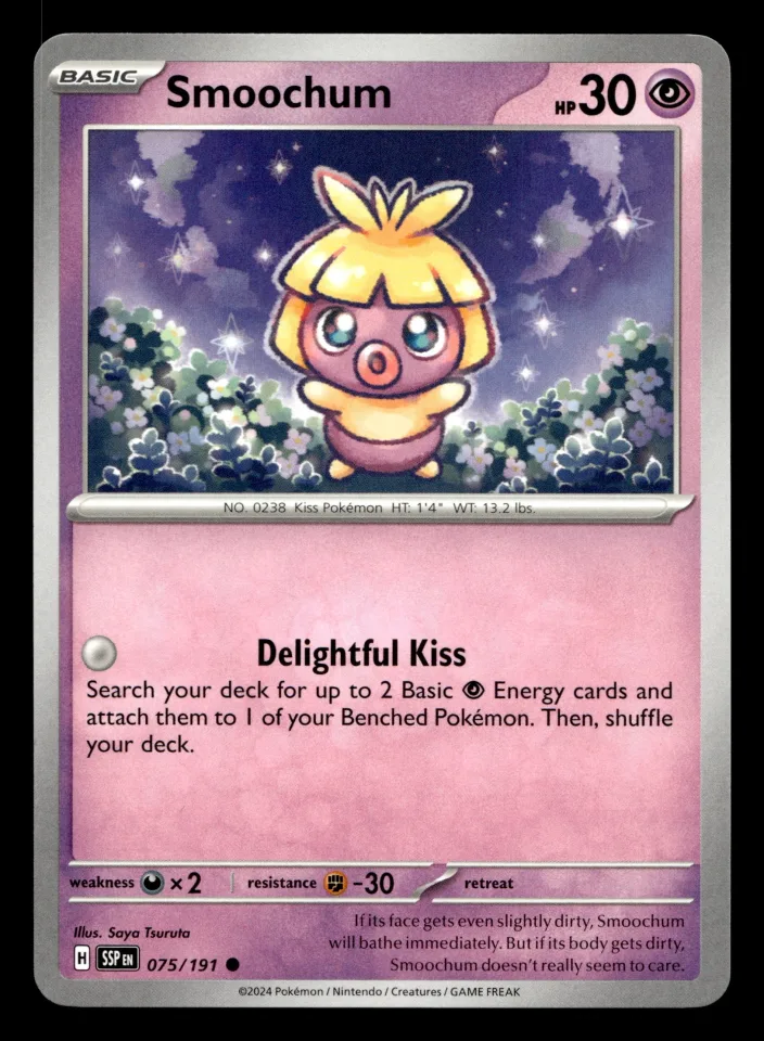Smoochum #75 uit Surging Sparks Common Near Mint conditie productfoto
