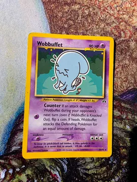 Referentieafbeelding Wobbuffet 35/75 uit Neo Discovery Rare Good conditie Pokémon kaart productfoto