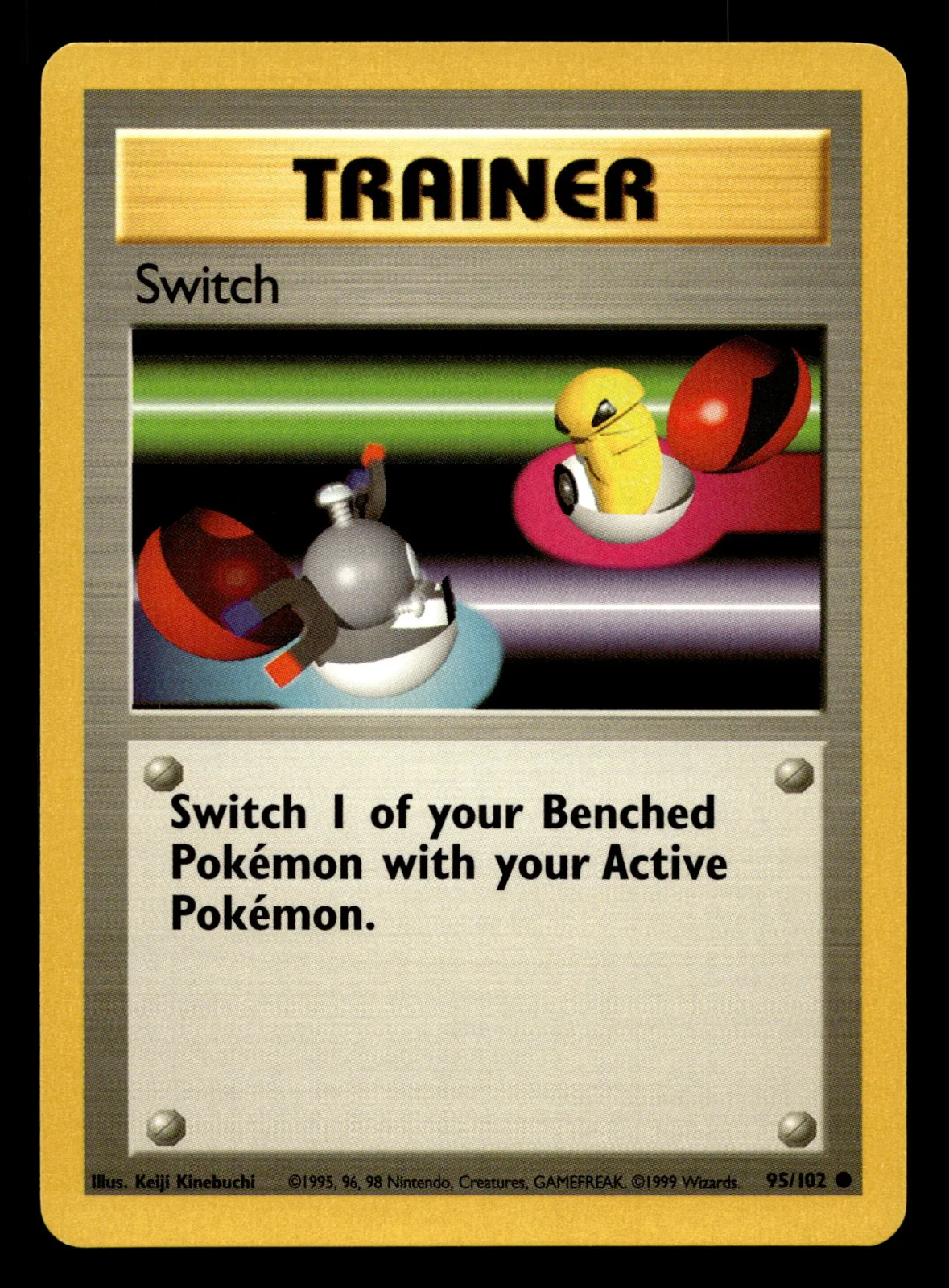 Voorkant Switch 95/102 uit Base Set Common Near Mint conditie Pokémon kaart productfoto NM 3/3
