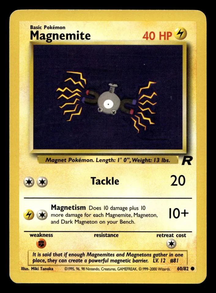 Magnemite #60 uit Team Rocket Common Good conditie productfoto