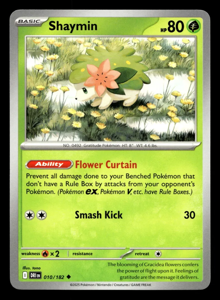 Shaymin #10 uit Destined Rivals Uncommon Near Mint conditie productfoto