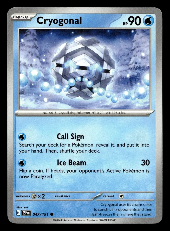Cryogonal #47 uit Surging Sparks Common Near Mint conditie productfoto
