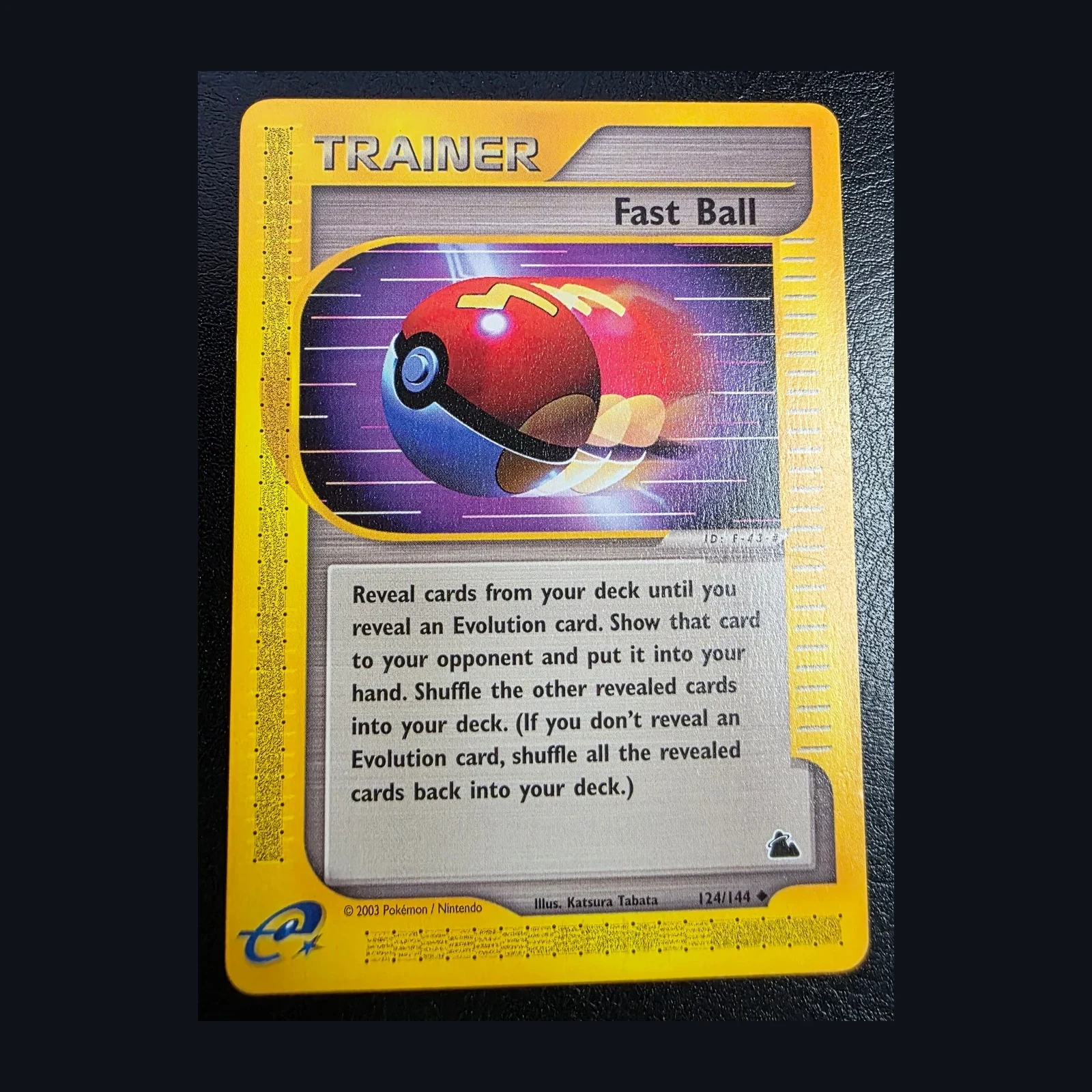 Referentieafbeelding Fast Ball 124/144 uit Skyridge Uncommon Near Mint conditie Pokémon kaart productfoto