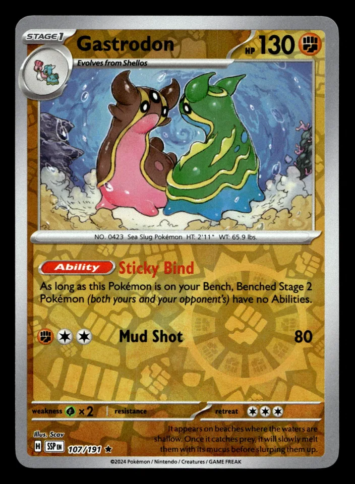 Gastrodon #107 uit Surging Sparks Rare Near Mint conditie productfoto