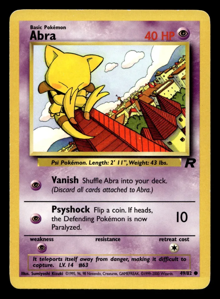 Abra #49 uit Team Rocket Common Good conditie productfoto