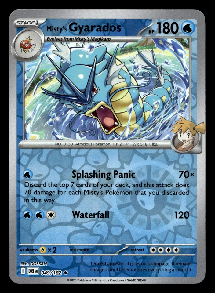 Misty's Gyarados #49 uit Destined Rivals Rare Near Mint conditie productfoto