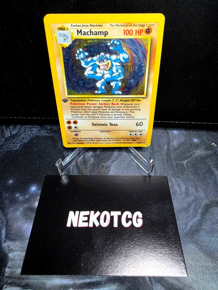 Machamp #8 uit Base Set Rare Holo Played conditie productfoto