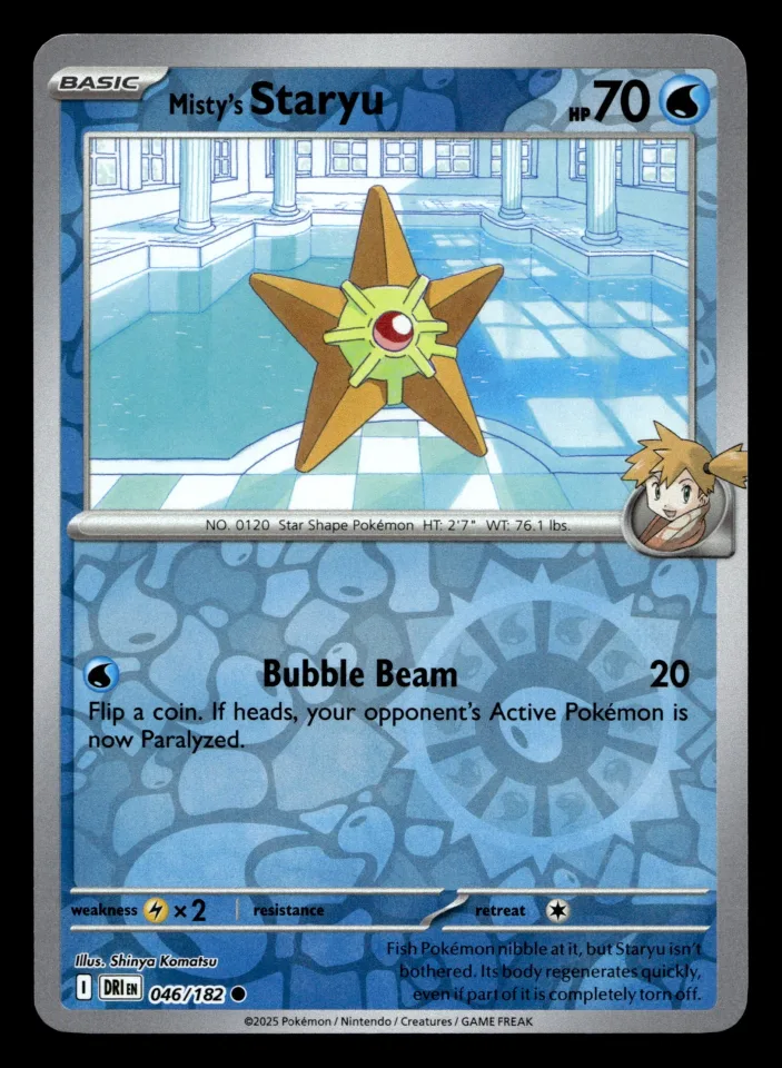 Misty's Staryu #46 uit Destined Rivals Common Near Mint conditie productfoto
