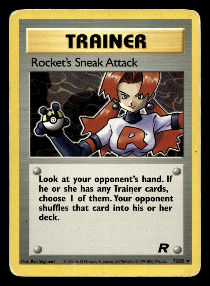 Rocket's Sneak Attack #72 uit Team Rocket Rare Played conditie productfoto