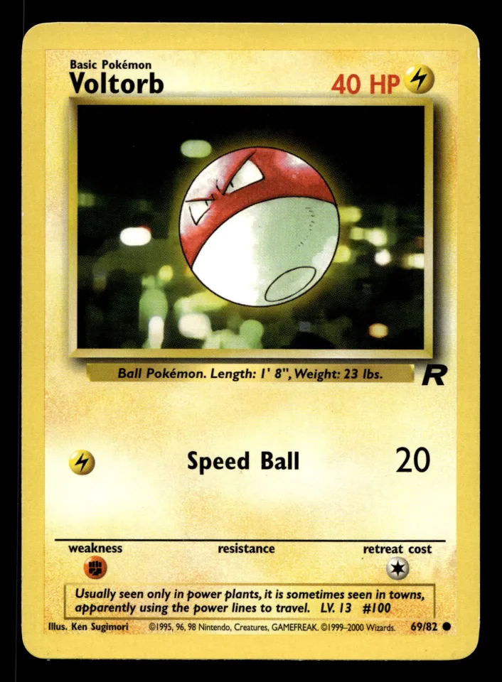 Voltorb #69 uit Team Rocket Common Good conditie productfoto