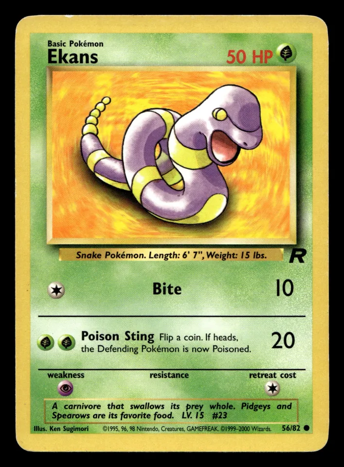 Ekans #56 uit Team Rocket Common Good conditie productfoto