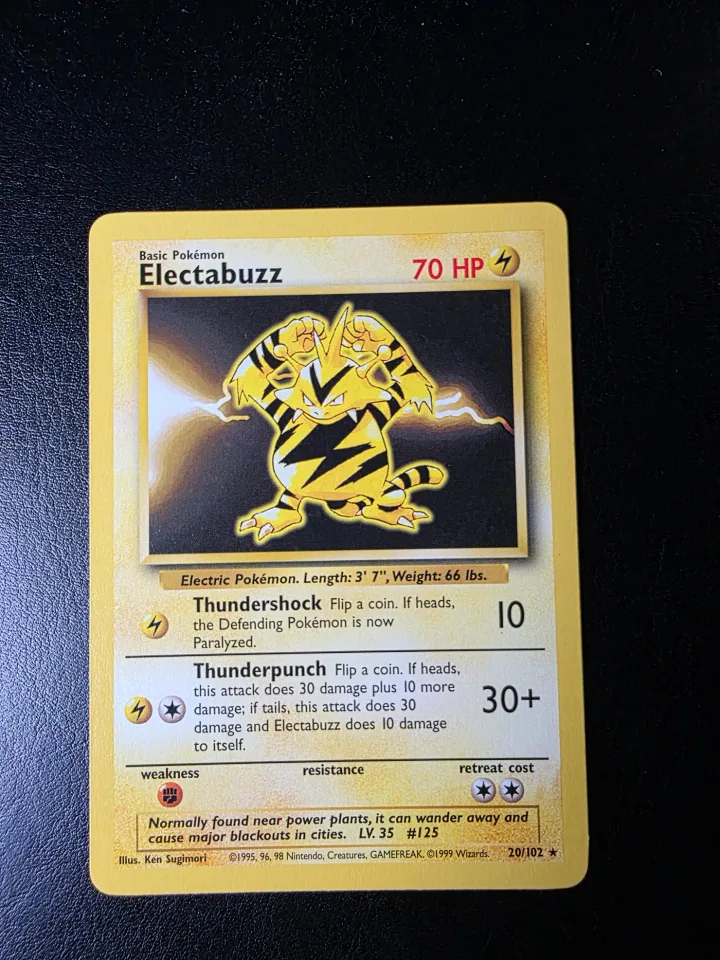 Electabuzz #20 uit Base Set Rare Near Mint conditie productfoto