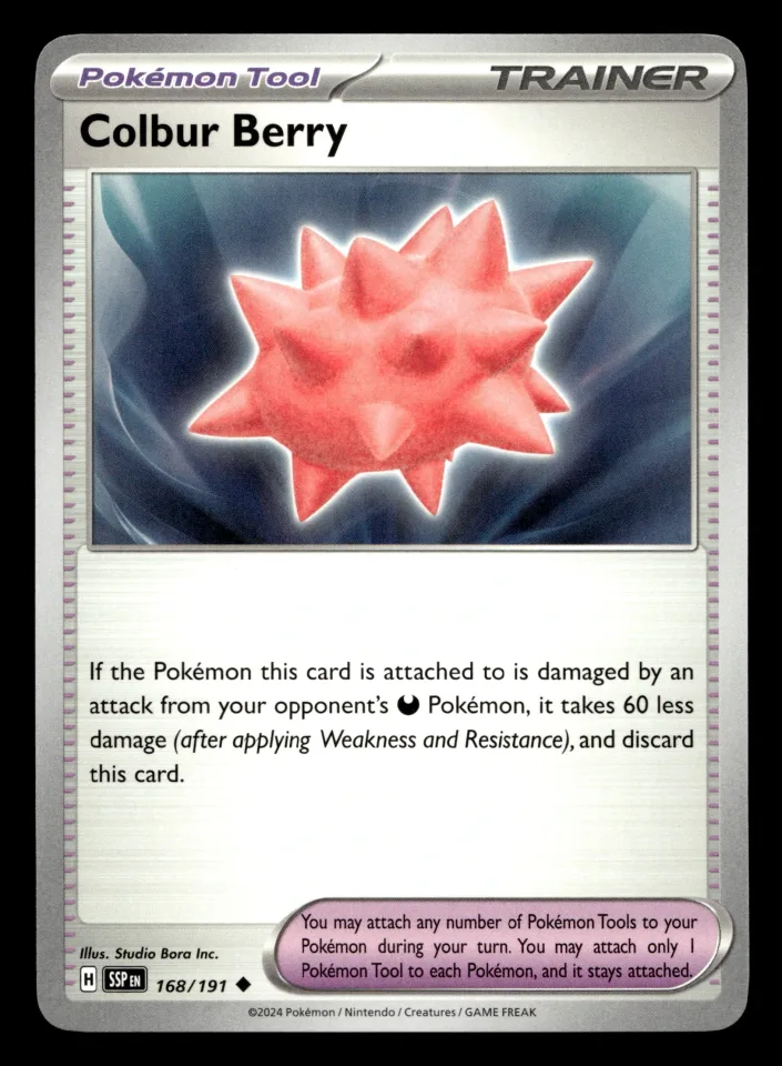 Colbur Berry #168 uit Surging Sparks Uncommon Near Mint conditie productfoto