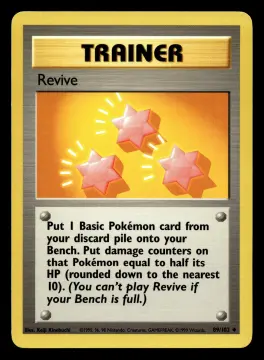 Voorkant Revive 89/102 uit Base Set Uncommon Near Mint conditie Pokémon kaart productfoto NM 1