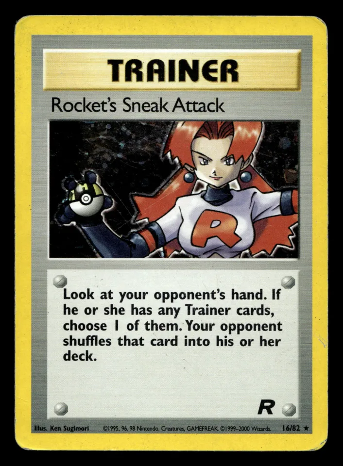 Rocket's Sneak Attack #16 uit Team Rocket Rare Holo Played conditie productfoto