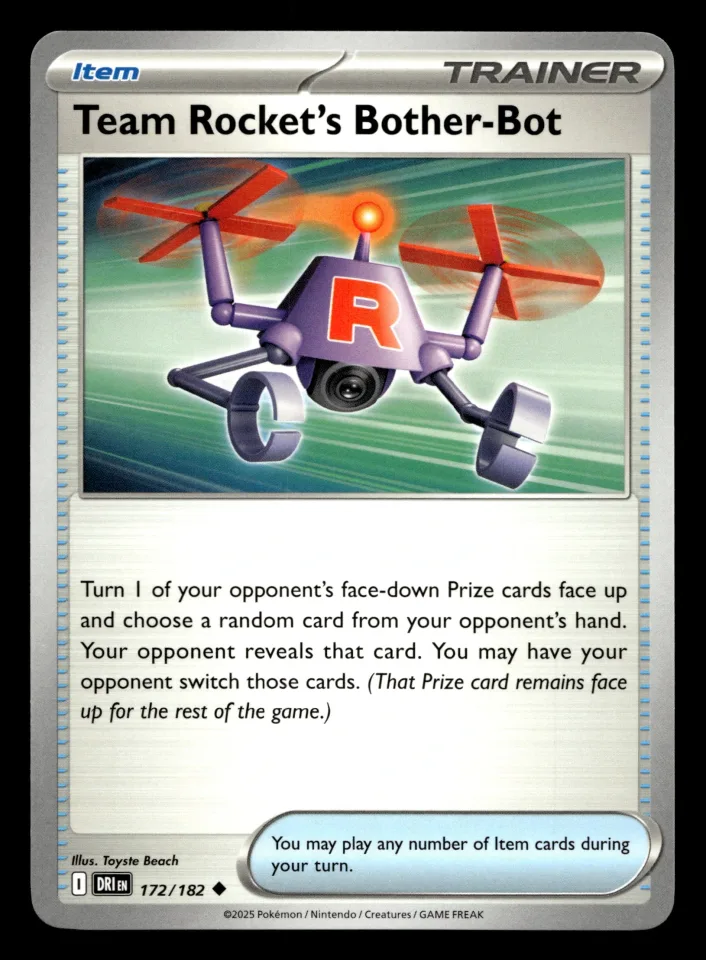 Team Rocket's Bother-Bot #172 uit Destined Rivals Uncommon Near Mint conditie productfoto