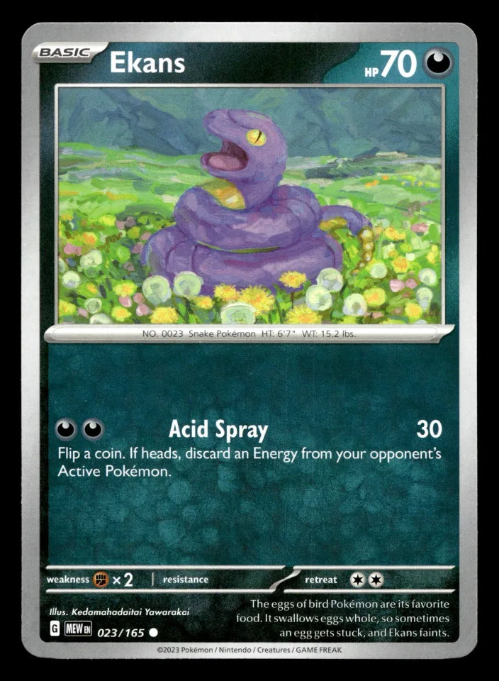 Ekans #23 uit 151 Common Near Mint conditie productfoto