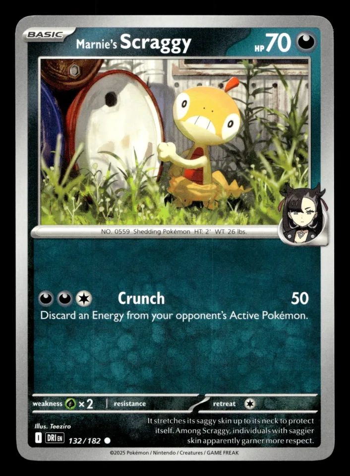 Marnie's Scraggy #132 uit Destined Rivals Common Near Mint conditie productfoto