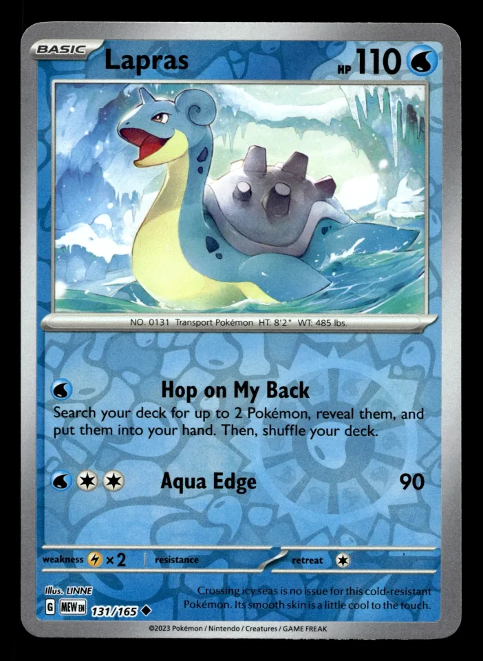 Lapras #131 uit 151 Uncommon Near Mint conditie productfoto
