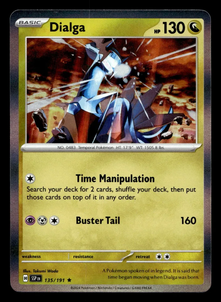Dialga #135 uit Surging Sparks Rare Near Mint conditie productfoto