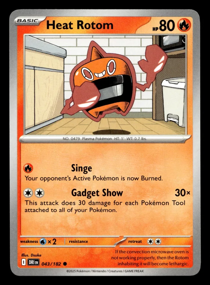 Heat Rotom #43 uit Destined Rivals Common Near Mint conditie productfoto