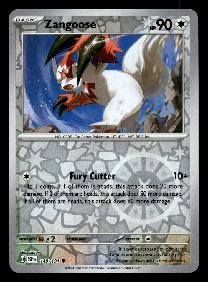 Zangoose #149 uit Surging Sparks Common Near Mint conditie productfoto
